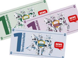 REWE Scheine für Vereine - beim nächsten Einkauf bitte an uns denken!