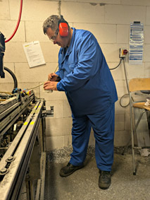 Andreas bei der Arbeit