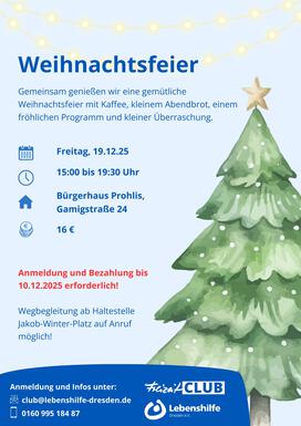 Weihnachtsfeier Club 2025