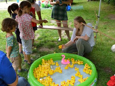 Ja, die Enten waren auch wieder dabei.