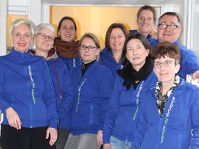 Geschftsstelle in blau